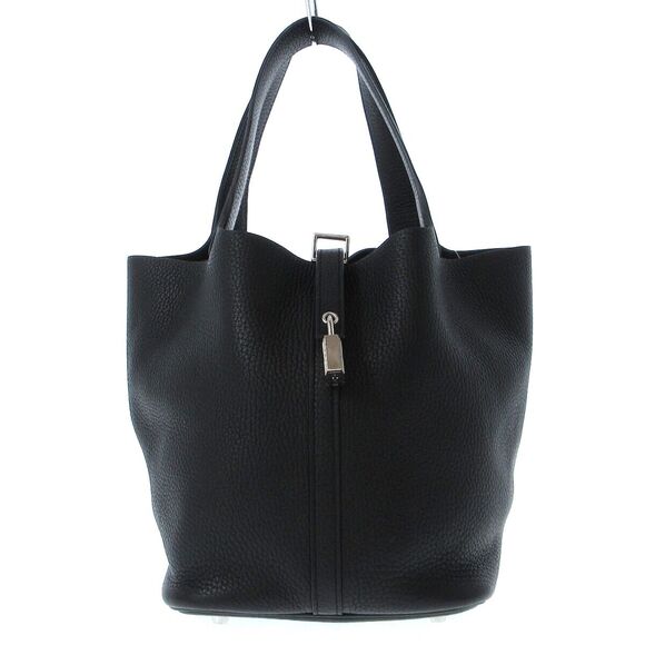 Auth Hermes Picotin Lock Mm - Black #118263H34B - Picture 2 of 15